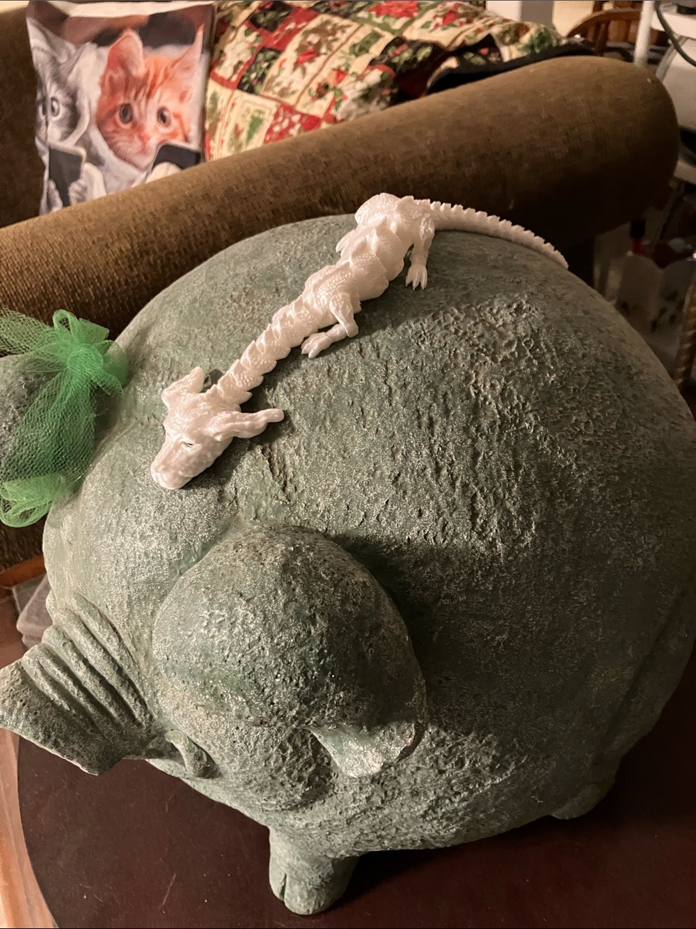 Pearlescent White Dragon 3-D Jointed Sculpture